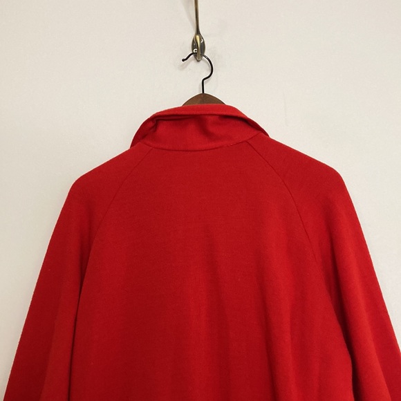 Vintage Sweater Mens XL Red Blue Full Zip Track Jacket 70s Soccer Coach Patches - Picture 5 of 14